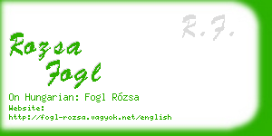 rozsa fogl business card